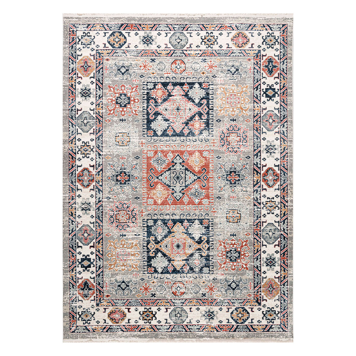 Χαλί (165X230) Polcarpet Bohemian 38461 Grey Cream Χαλιά Σαλονιού Χειμερινά Boho Spitishop