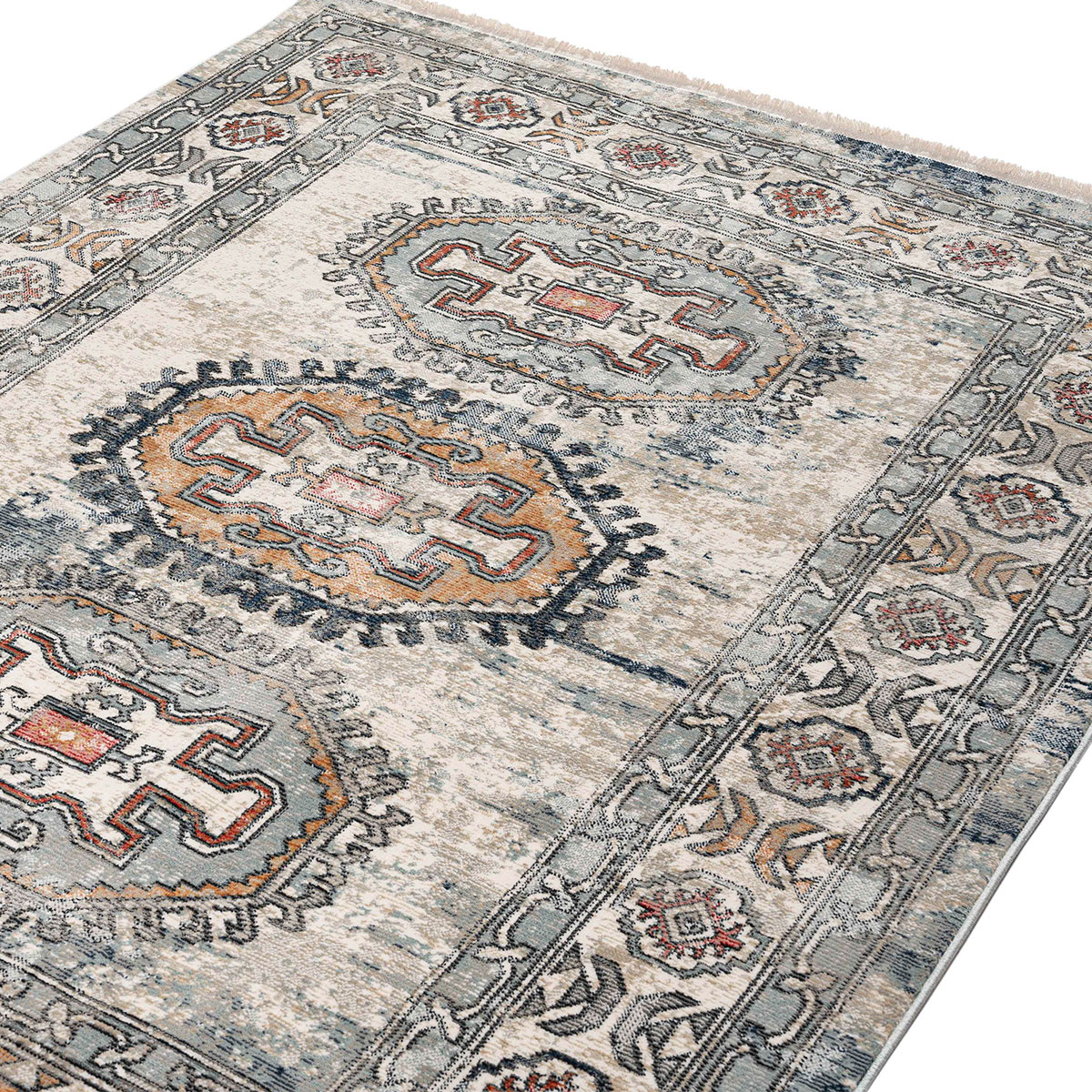 Χαλιά Κρεβατοκάμαρας (Σετ 3Τμχ) Polcarpet Bohemian 38473 Cream Aqua Σετ Spitishop