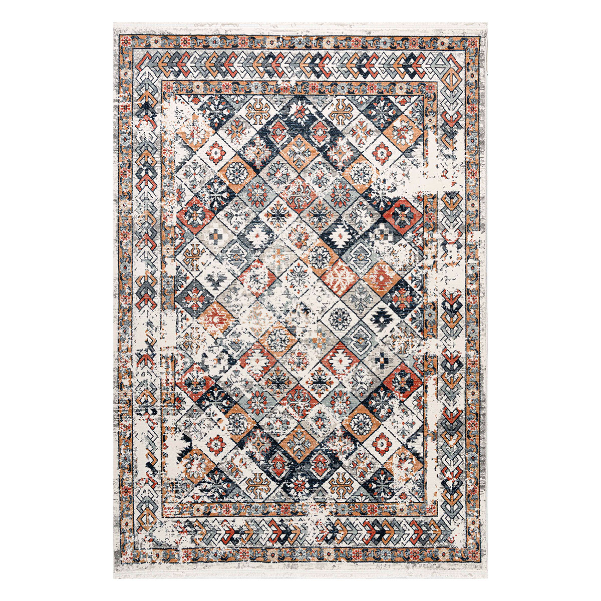 Χαλί (165X230) Polcarpet Bohemian 38557 Grey Cream Χαλιά Σαλονιού Χειμερινά Boho Spitishop