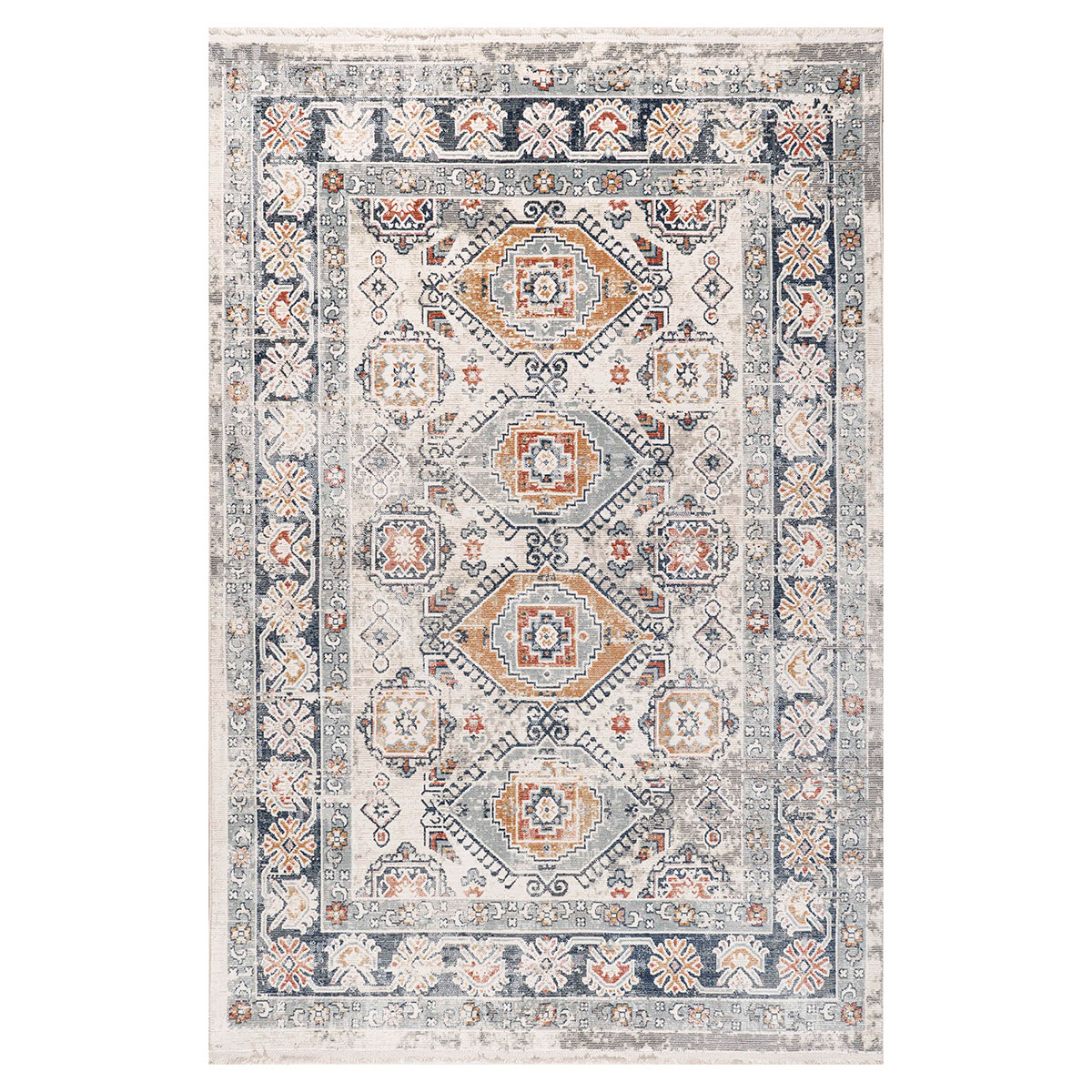 Χαλί (165X230) Polcarpet Bohemian 38471 Beige Navy Χαλιά Σαλονιού Χειμερινά Boho Spitishop