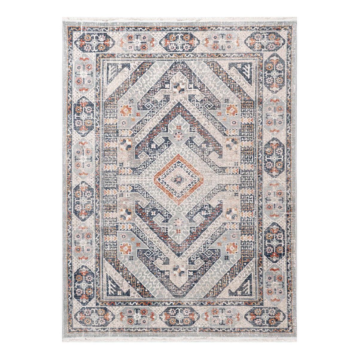 Χαλί (200X290) Polcarpet Bohemian 38470 Aqua Cream Χαλιά Σαλονιού Χειμερινά Boho Spitishop