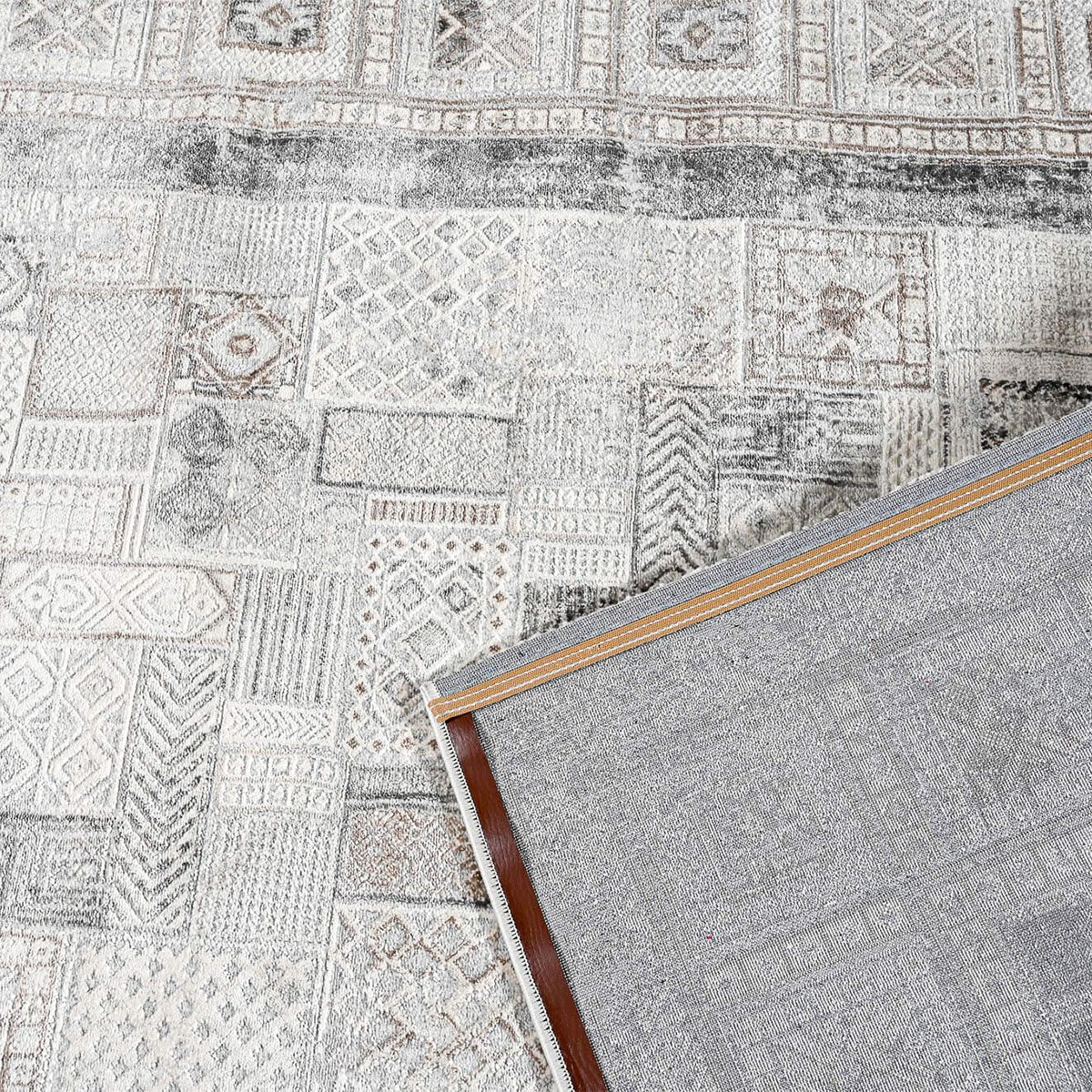 Χαλί (160X230) Polcarpet Cadence Celeste 9932 Beige Grey Χαλιά Σαλονιού Χειμερινά Boho Spitishop