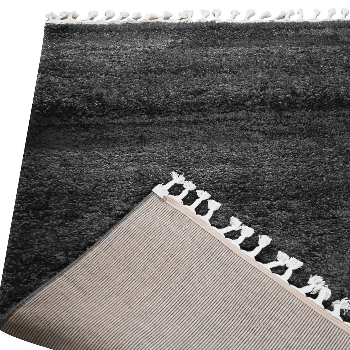 Χαλιά Κρεβατοκάμαρας (Σετ 3Τμχ) Polcarpet Soft Shaggy Anthracite Spitishop