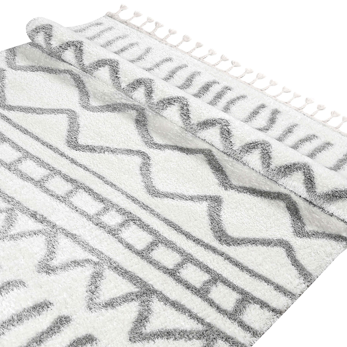 Χαλί (160x230) Polcarpet Silky Shaggy 633 Cream/Grey