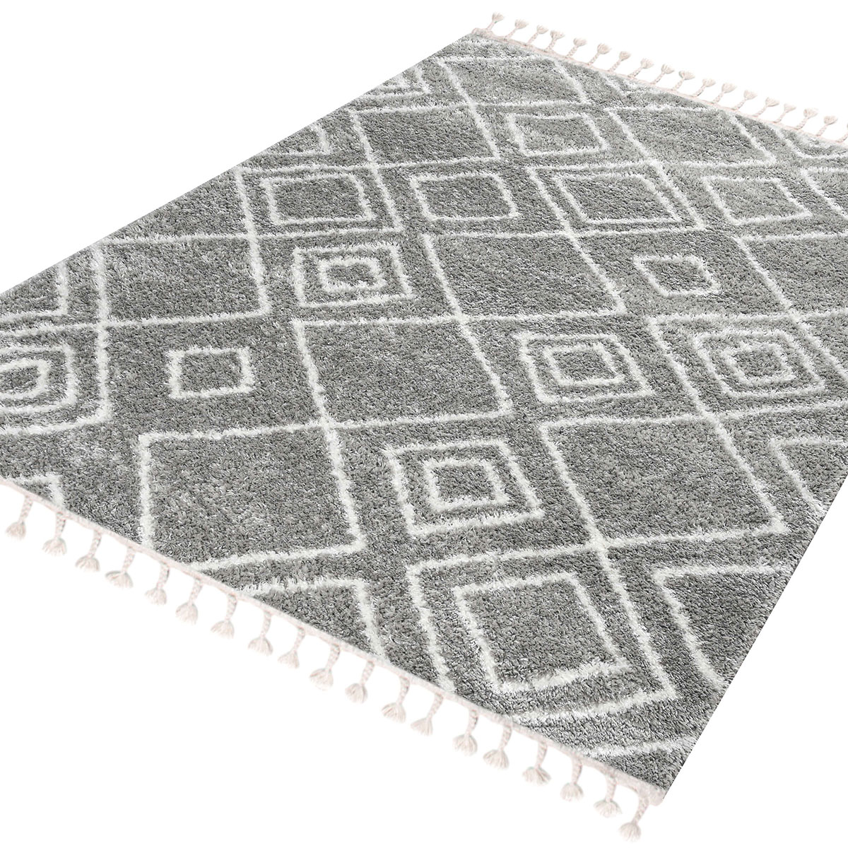 Χαλί (200X280) Polcarpet Silky Shaggy 602 D Grey Χαλιά Σαλονιού Χειμερινά Spitishop