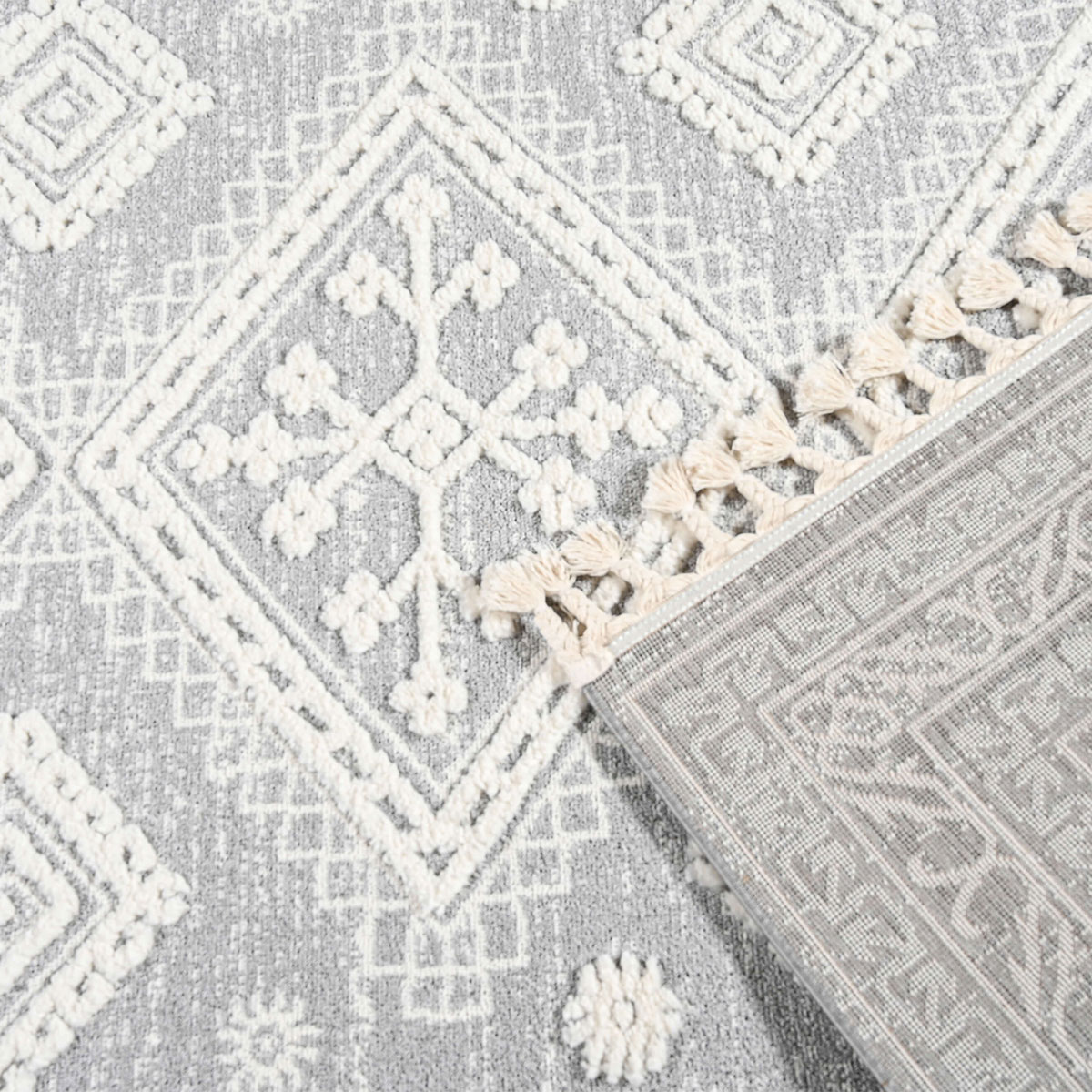 Χαλί (165X230) Polcarpet Monet Urban 366 Cream Grey Χαλιά Σαλονιού Χειμερινά Shaggy Spitishop