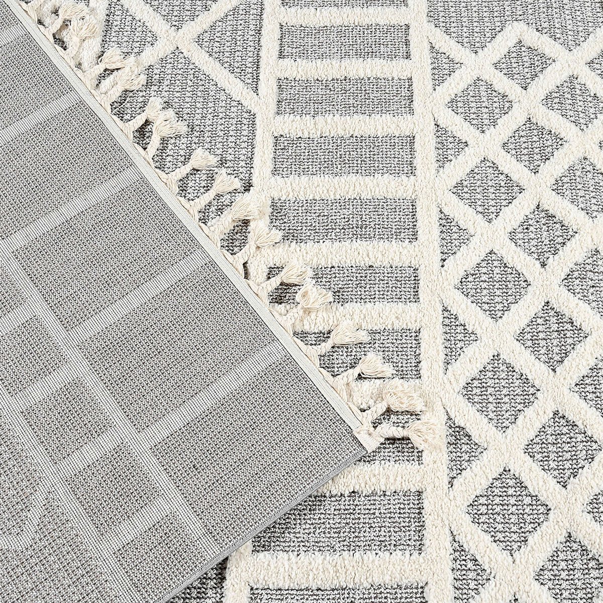 Χαλί (165X230) Polcarpet Monet Urban 621 Cream Grey Χαλιά Σαλονιού Χειμερινά Shaggy Spitishop