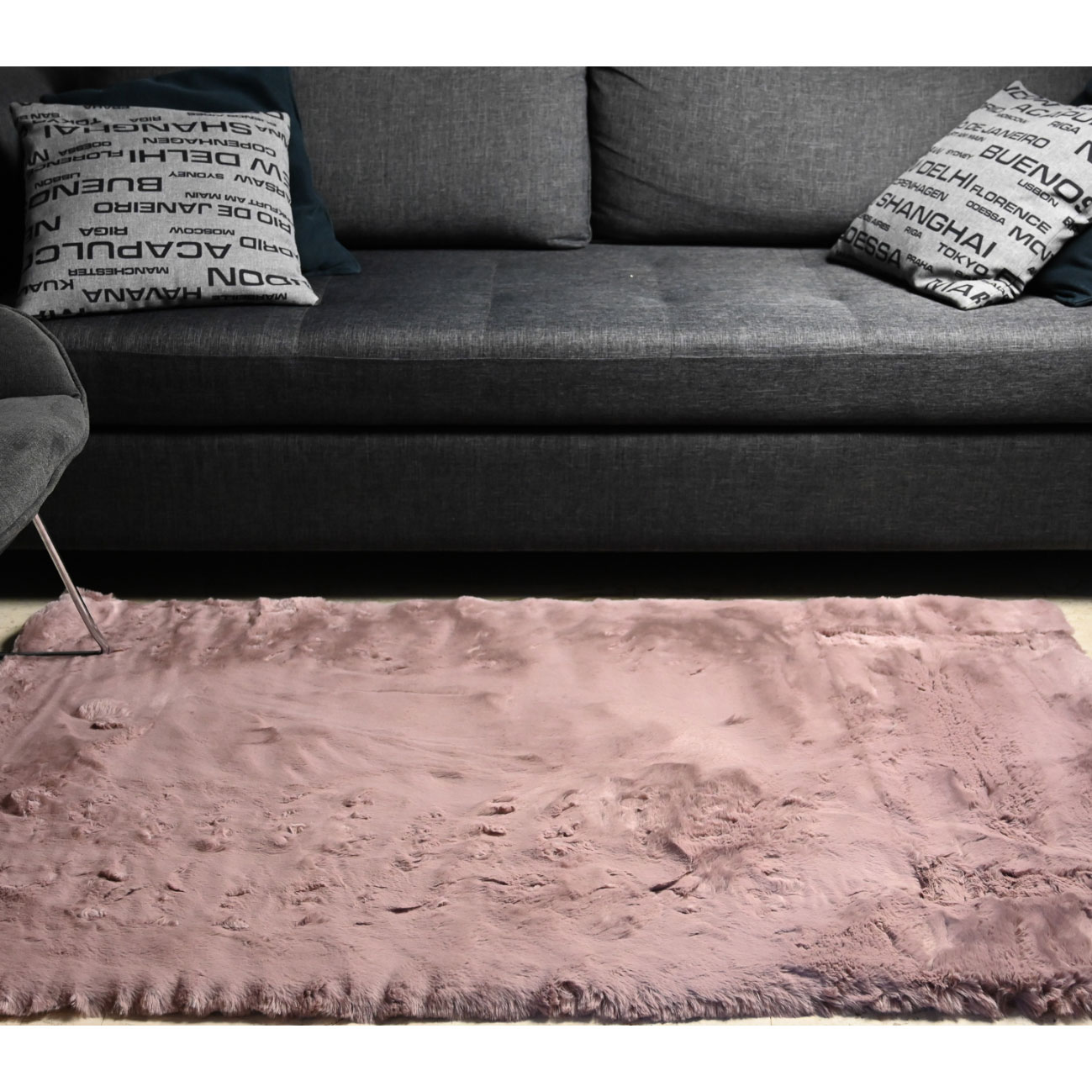 Χαλί Γούνινο (160X230) Polcarpet Rabbit Pink Χαλιά Σαλονιού Χειμερινά Γούνινα Spitishop