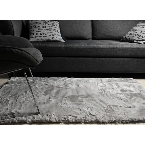 Χαλί Γούνινο (160x230) Polcarpet Rabbit Silver