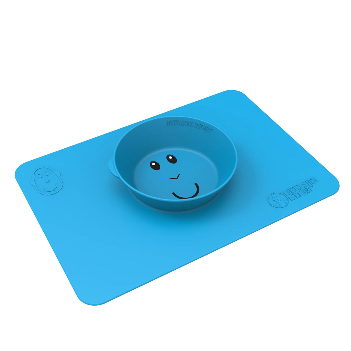 Δίσκος Εκπαίδευσης Φαγητού Matchstick Monkey Anti-Slip Bowl Blue