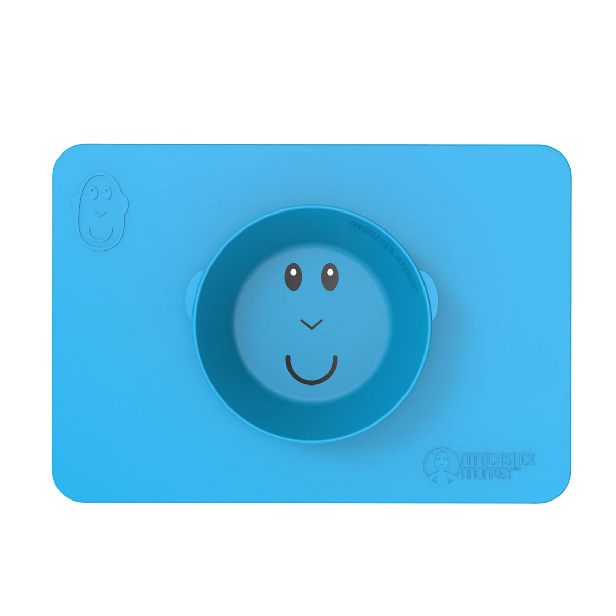 Δίσκος Εκπαίδευσης Φαγητού Matchstick Monkey Anti-Slip Bowl Blue