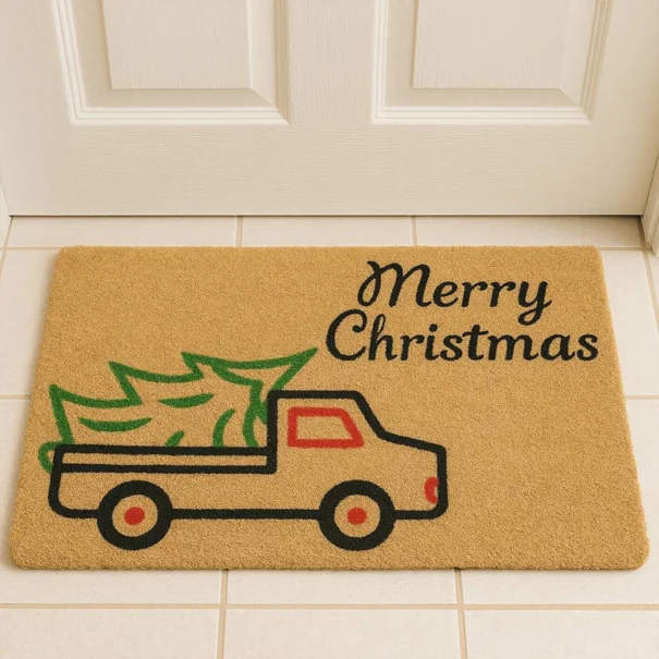 Χριστουγεννιάτικο Πατάκι Εισόδου (40x60) San Lorentzo Truck Christmas