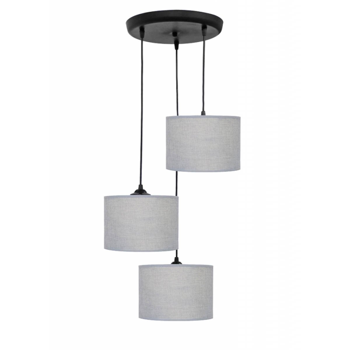 Φωτιστικό Οροφής Τρίφωτο Heronia 14-0151 Grey