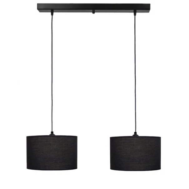 Φωτιστικό Οροφής Δίφωτο Heronia 14-0166 Black