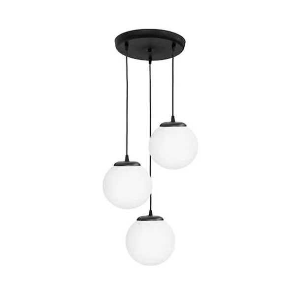 Φωτιστικό Οροφής Τρίφωτο Heronia 02-0318 Black