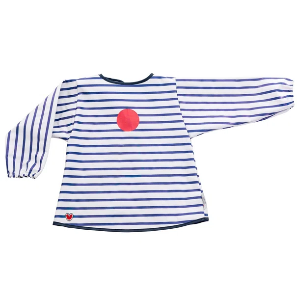 Σαλιάρα Με Μανίκια 5+ Μηνών (31x40) Baby To Love Navy Ριγέ  BTL302009