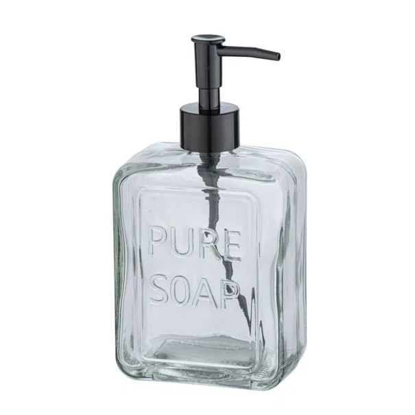 Dispenser Μπάνιου 550ml (9.5x6x20) Wenko Pure Soap Transparent 24714100
