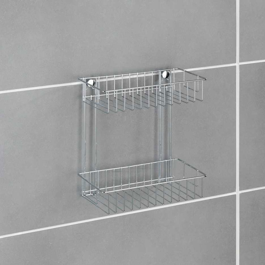 Ραφιέρα Μπάνιου Διπλή (24X14X26) Wenko Classic 20633100 Οργάνωση & Αποθήκευση Ραφιέρες Εταζέρες Spitishop