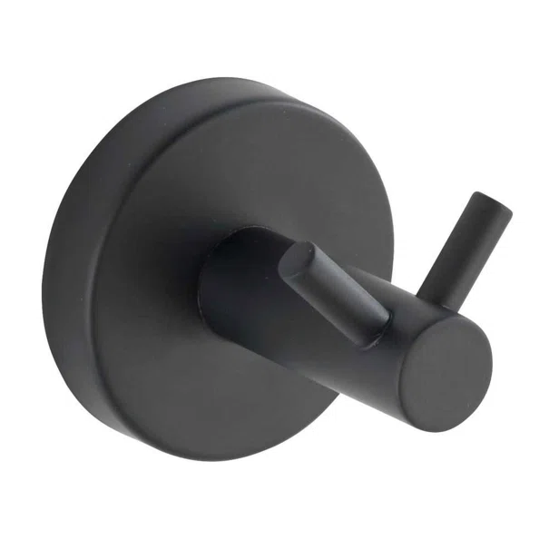Κρεμαστράκι Τοίχου (Φ5.5x5.5) Wenko Bosio Black Matt 24233100