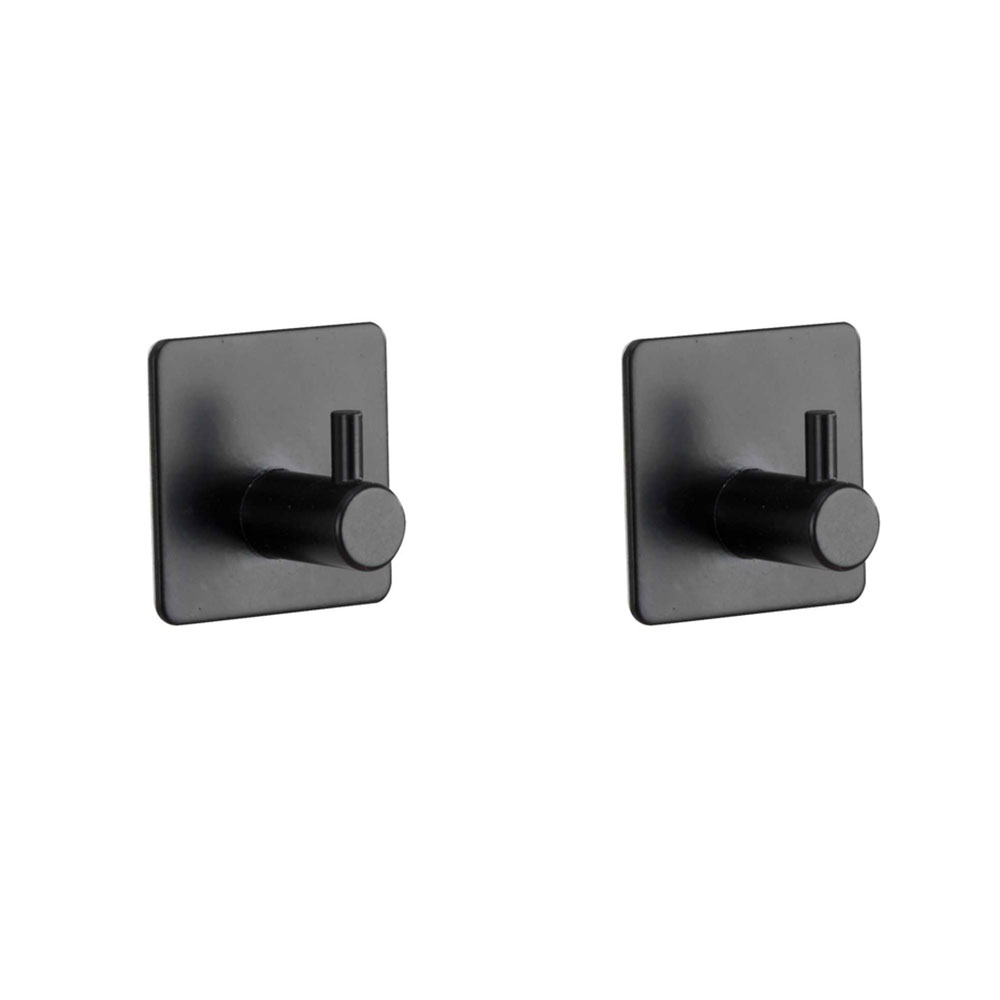 Κρεμαστράκια Αυτοκόλλητα (Σετ 2τμχ) Wenko Ureo Black 54845100