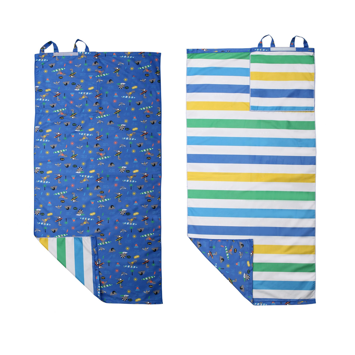 Παιδική Πετσέτα Θαλάσσης Microfiber 2 Όψεων (71x145) FlapjackKids Dino