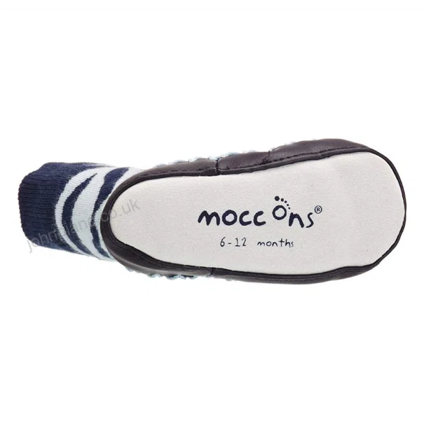 Παιδικές Καλτσοπαντόφλες Sock Ons Mocc Ons Blue Zebra