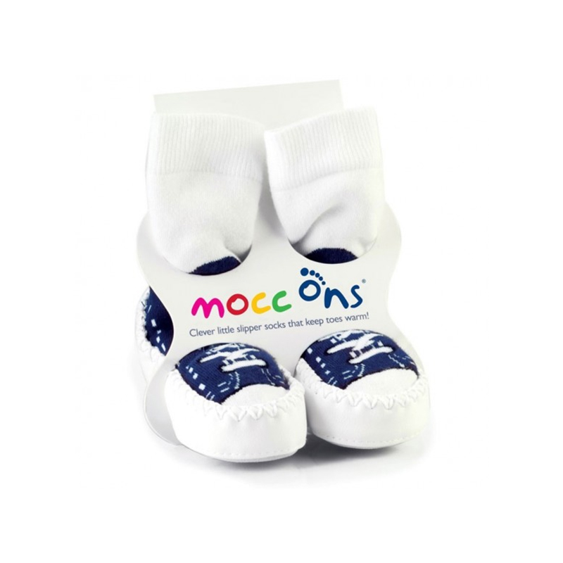 Παιδικές Καλτσοπαντόφλες Sock Ons Mocc Ons Μπλε