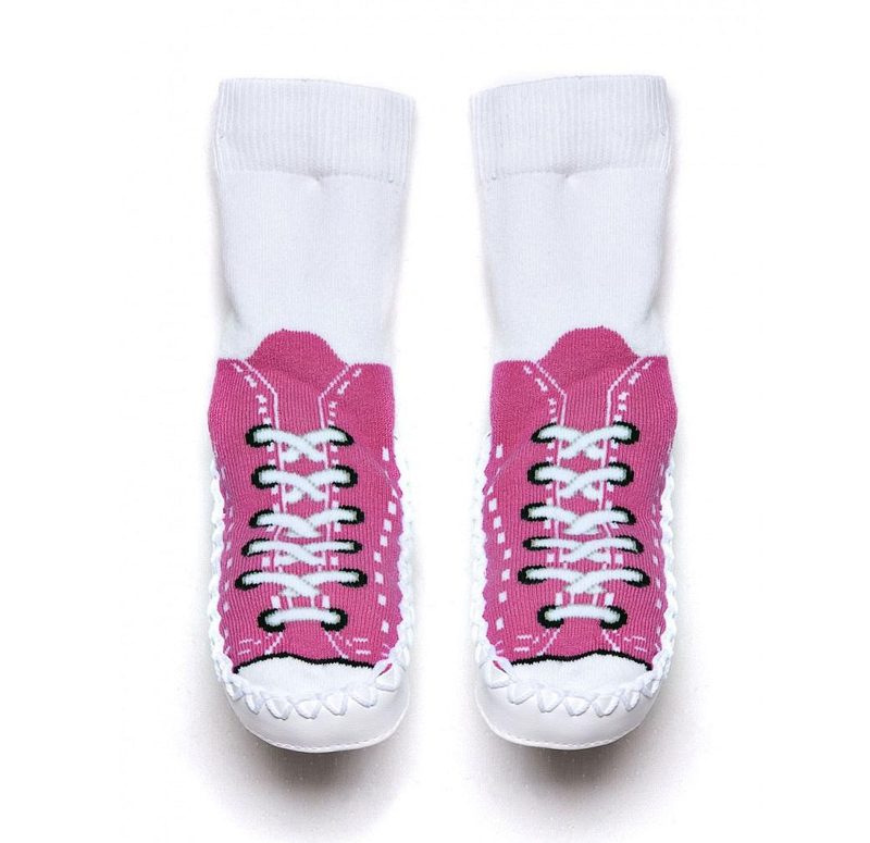 Παιδικές Καλτσοπαντόφλες Sock Ons Mocc Ons Φούξια