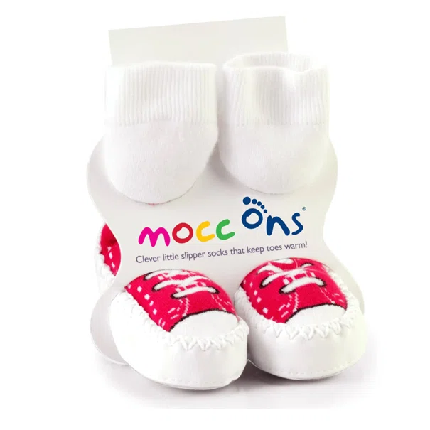 Παιδικές Καλτσοπαντόφλες Sock Ons Mocc Ons Κόκκινο