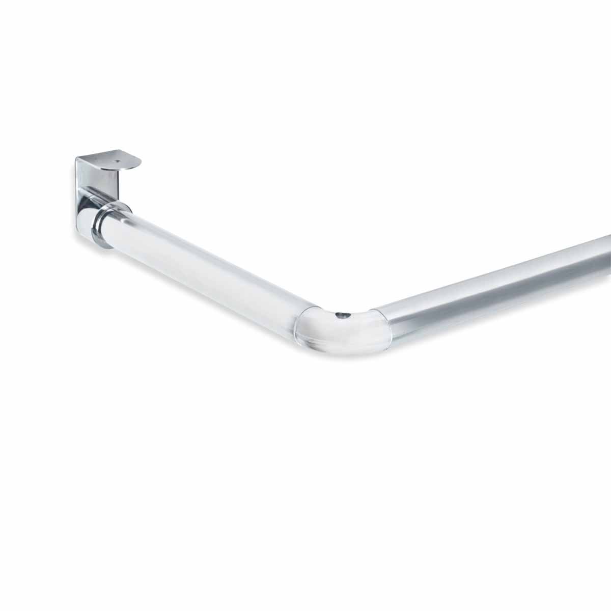 Βραχίονας Μπάνιου Γωνιακός Οροφής 80x80 Grekon 1271 Chrome