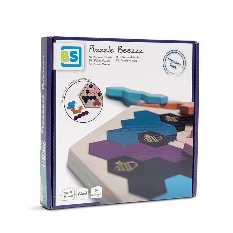 Ξύλινο Παζλ με 9 Σφηνώματα Bs Toys Μέλισσες Παιχνίδια Spitishop