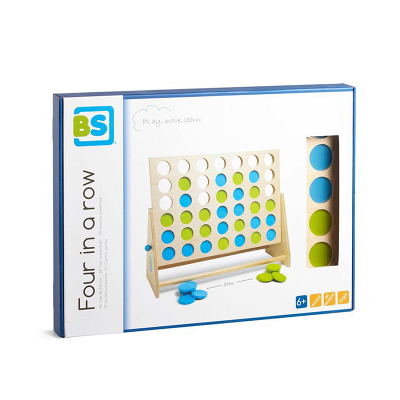 Ξύλινο Επιτραπέζιο Παιχνίδι Bs Toys 4 Στη Σειρά Παιχνίδια Ξύλινα Spitishop