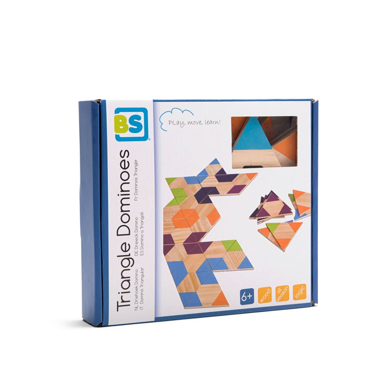 Ξύλινο Παιχνίδι Bs Toys Triangle Domino Παιχνίδια Παιδικά Spitishop