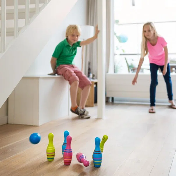 Ξύλινο Παιχνίδι Bs Toys Bowling Skittles Jr