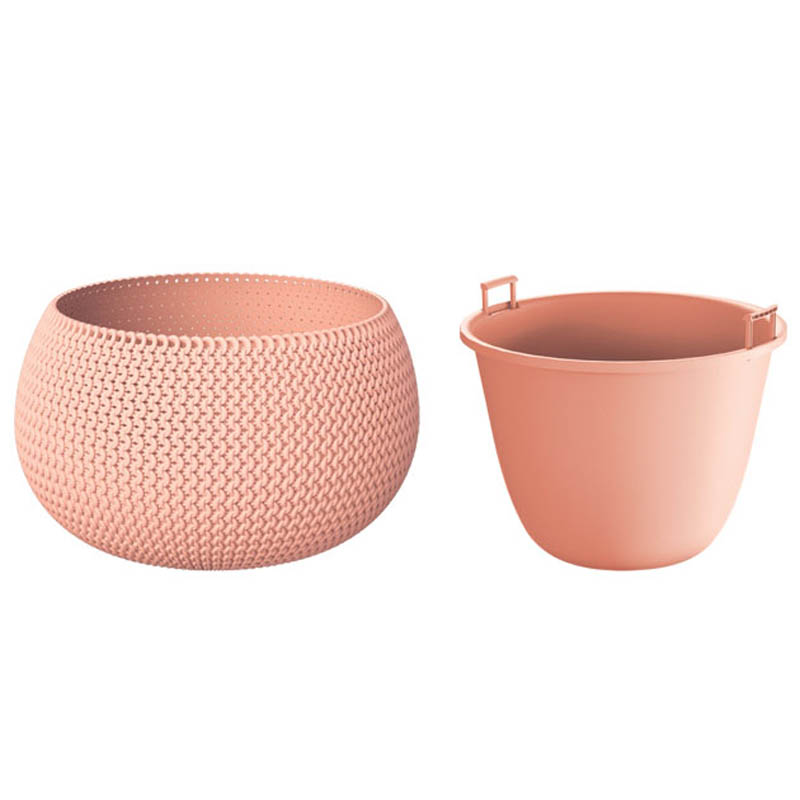 Κασπώ - Γλάστρα (Φ47 8X30) Marhome Splofy 2 σε 1 Σομόν 09-Dksp480-488U Κήπος Μοντέρνα Εσωτερικού Χώρου Spitishop