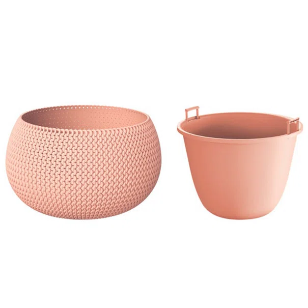 Κασπώ - Γλάστρα (Φ47.8x30) Marhome Splofy 2 Σε 1 Σομόν 09-DKSP480-488U