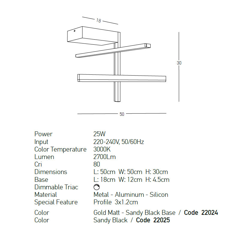 Φωτιστικό Πλαφονιέρα Led Dimmable Zambelis 22025 Black Matt Φωτιστικά Οροφής Μοντέρνα Spitishop