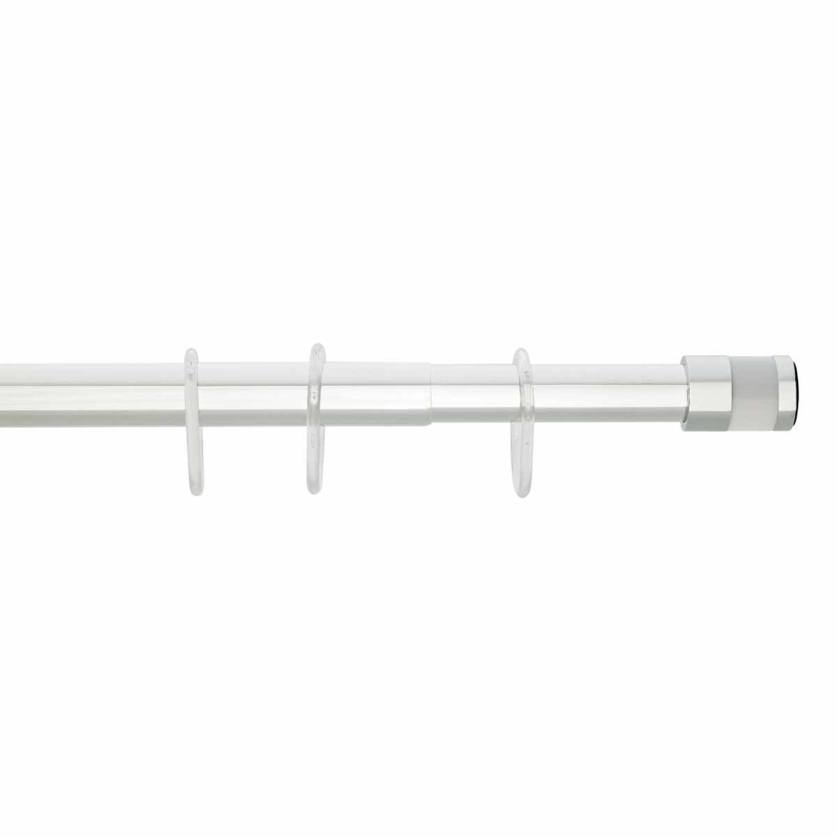 Πτυσσόμενος Βραχίονας Μπάνιου 160-260cm Grekon 1240 Glass White