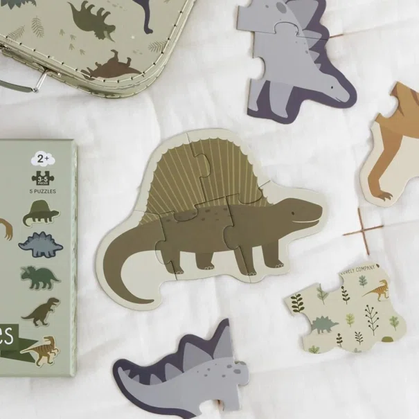 Σετ 5 Παζλ Α Little Lovely Company Dinosaurs PGPUDI06
