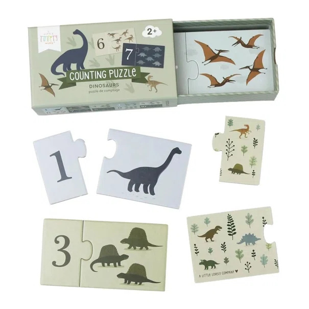 Σετ 10 Παζλ Α Little Lovely Company Dinosaurs PGCPDI02