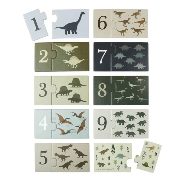 Σετ 10 Παζλ Α Little Lovely Company Dinosaurs PGCPDI02