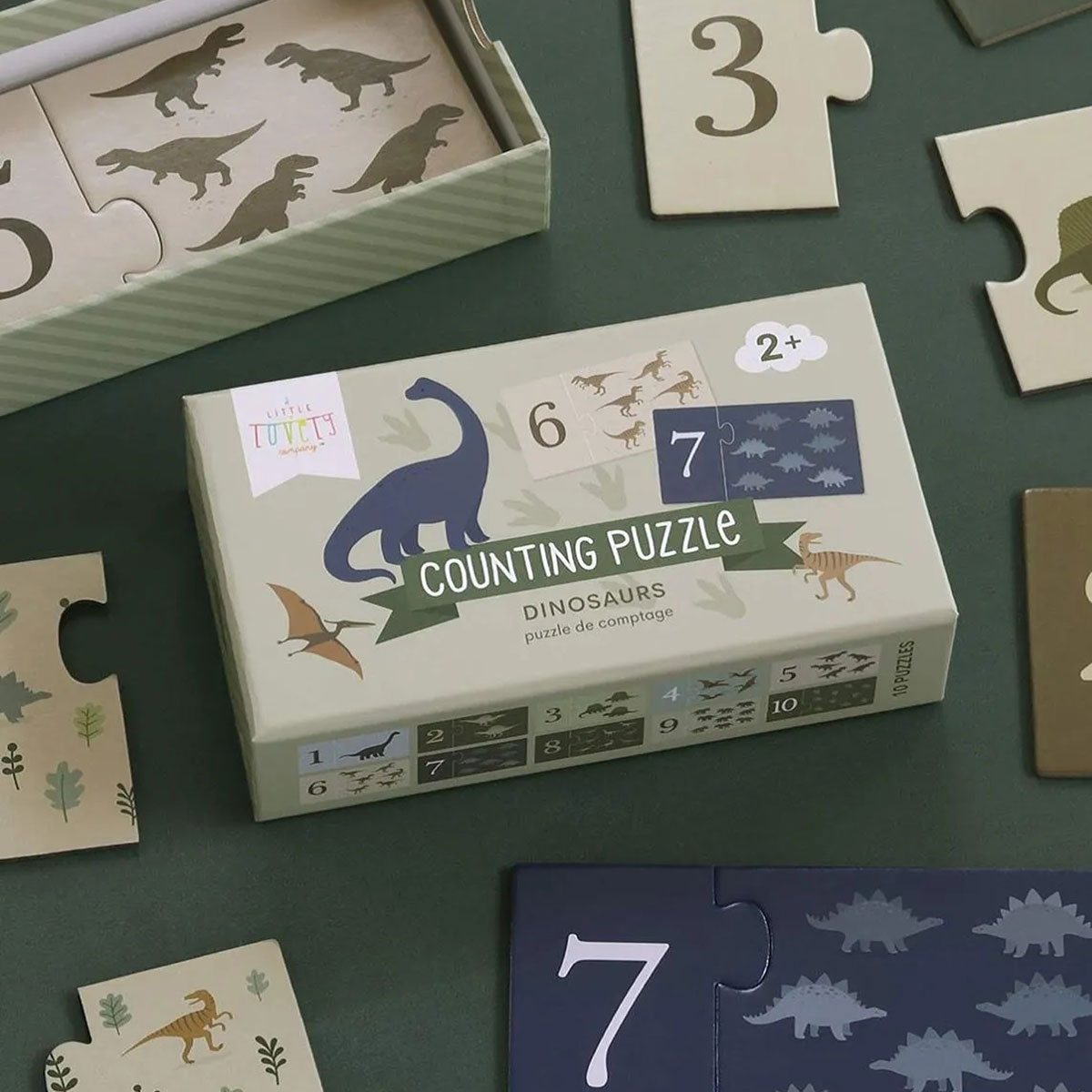 Σετ 10 Παζλ Α Little Lovely Company Dinosaurs Pgcpdi02 Παιχνίδια Spitishop