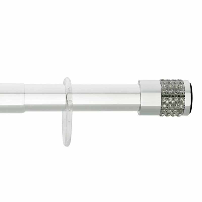 Πτυσσόμενος Βραχίονας Μπάνιου 120-220cm Grekon 1215 Strass White