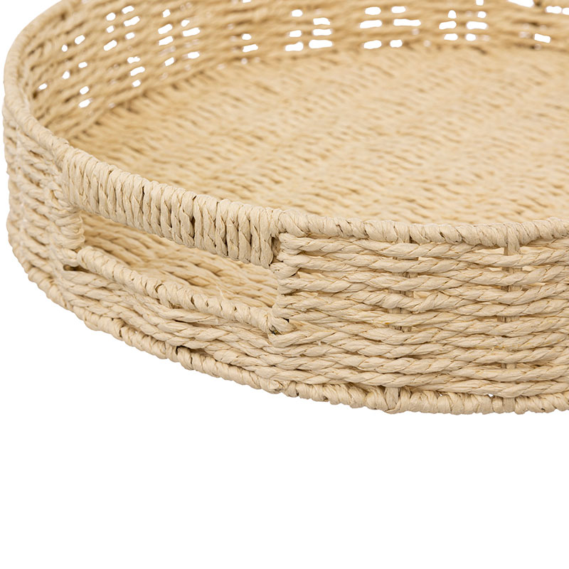Δίσκος Διακόσμησης (Φ35X7) F-V Round Tray Cord 189717 Διακόσμηση Δίσκοι - Πιατέλες Μπωλ Διακοσμητικοί Spitishop