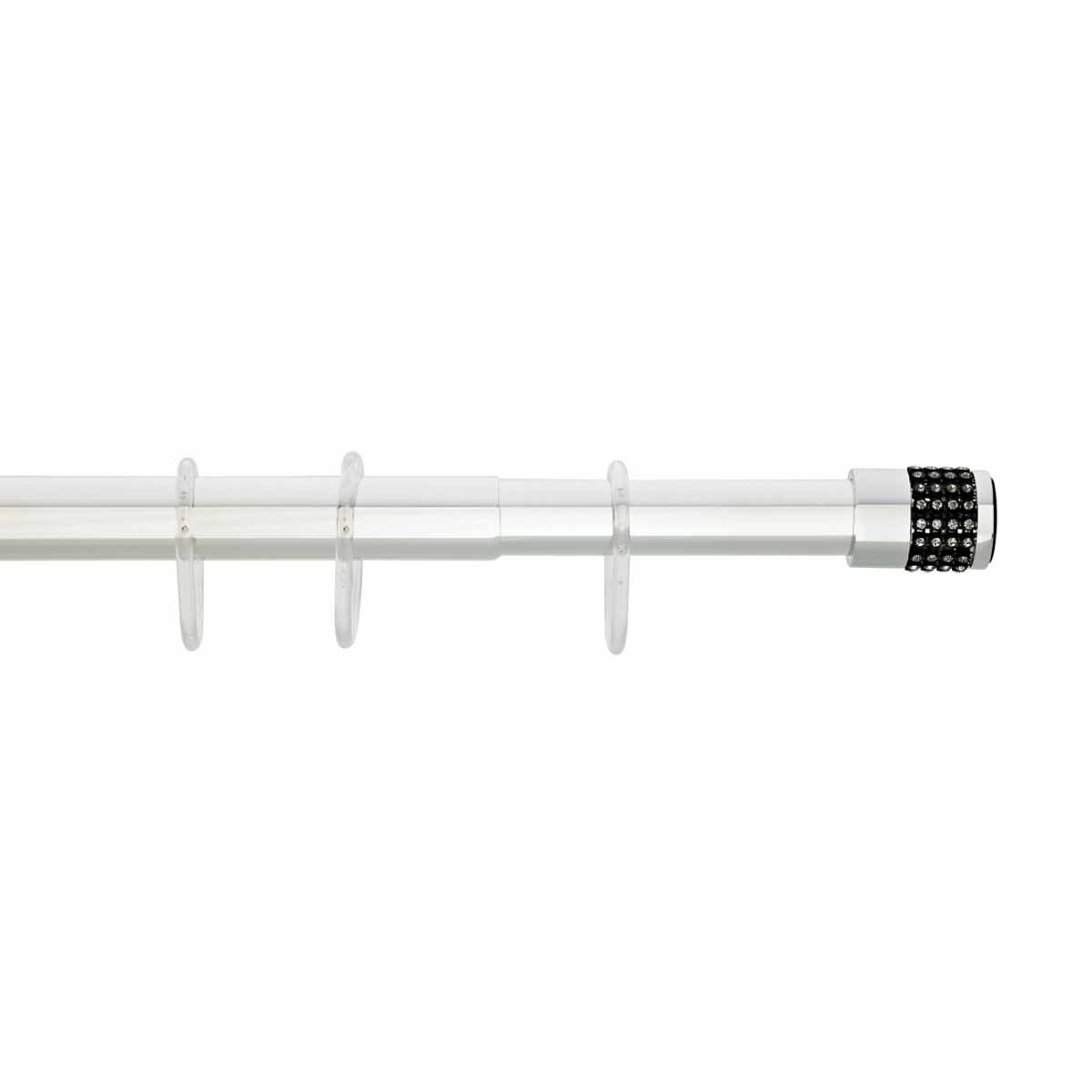 Πτυσσόμενος Βραχίονας Μπάνιου 160-260cm Grekon 1215 Strass Black