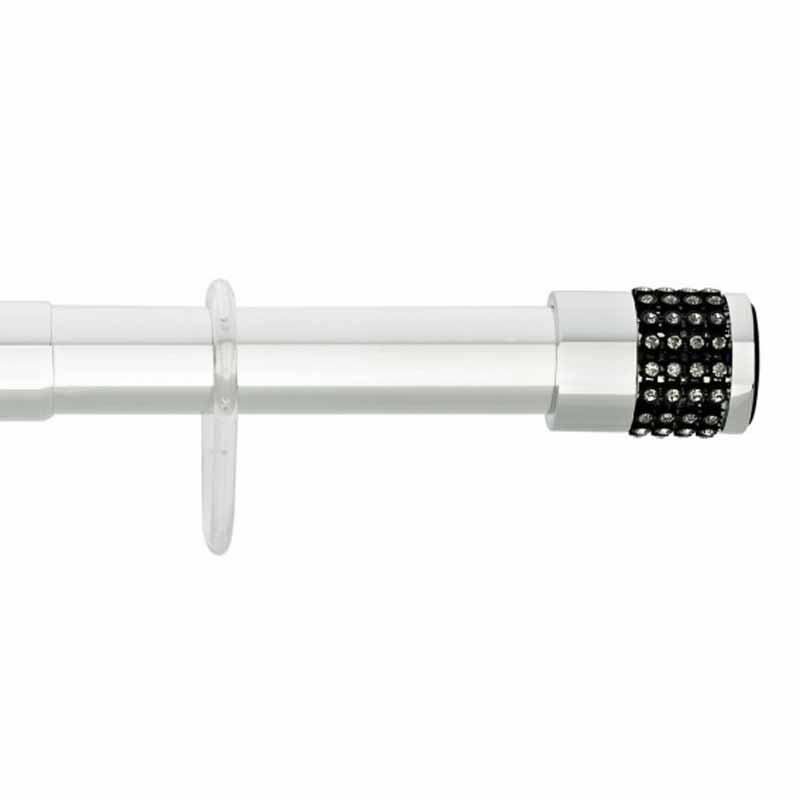 Πτυσσόμενος Βραχίονας Μπάνιου 160-260cm Grekon 1215 Strass Black