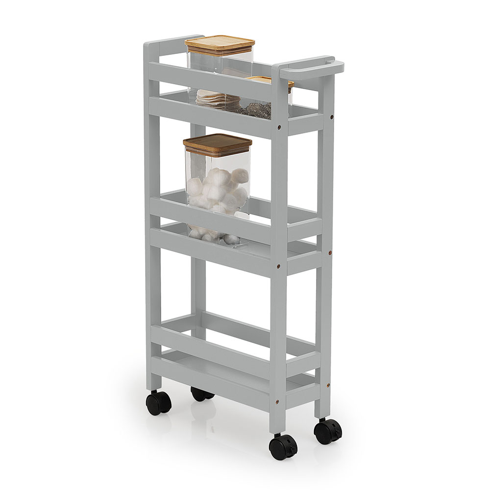 Τρόλεϊ/Ραφιέρα 3 Θέσεων (40x15.5x75) F-V Wheels Trolley Beton 174762H