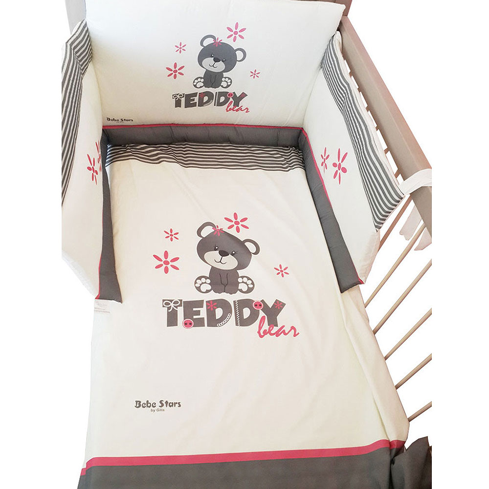 Σετ Κούνιας 4τμχ Bebe Stars Teddy Flower 3010