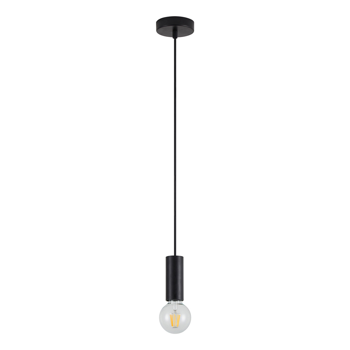 Φωτιστικό Οροφής Μονόφωτο Homelighting Adept Tube 77-8266 Black