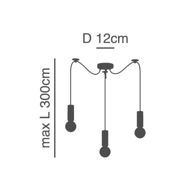 Φωτιστικό Οροφής Τρίφωτο Homelighting Adept Tube 77-8478 Black Φωτιστικά Κρεμαστά Spitishop